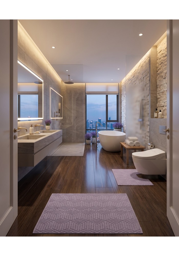PETRA BANYO&PASPAS İKİLİ SET LİLA